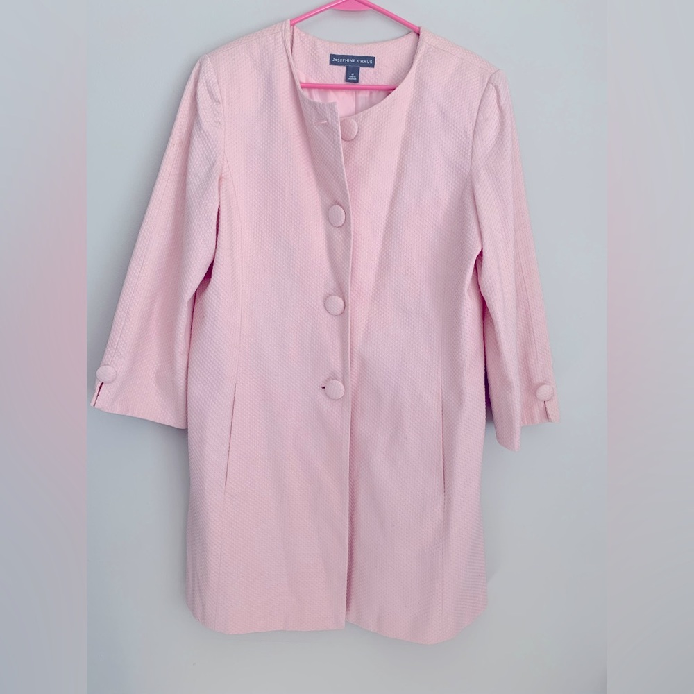 Josephine Chaus Pastel Pink Long Coat